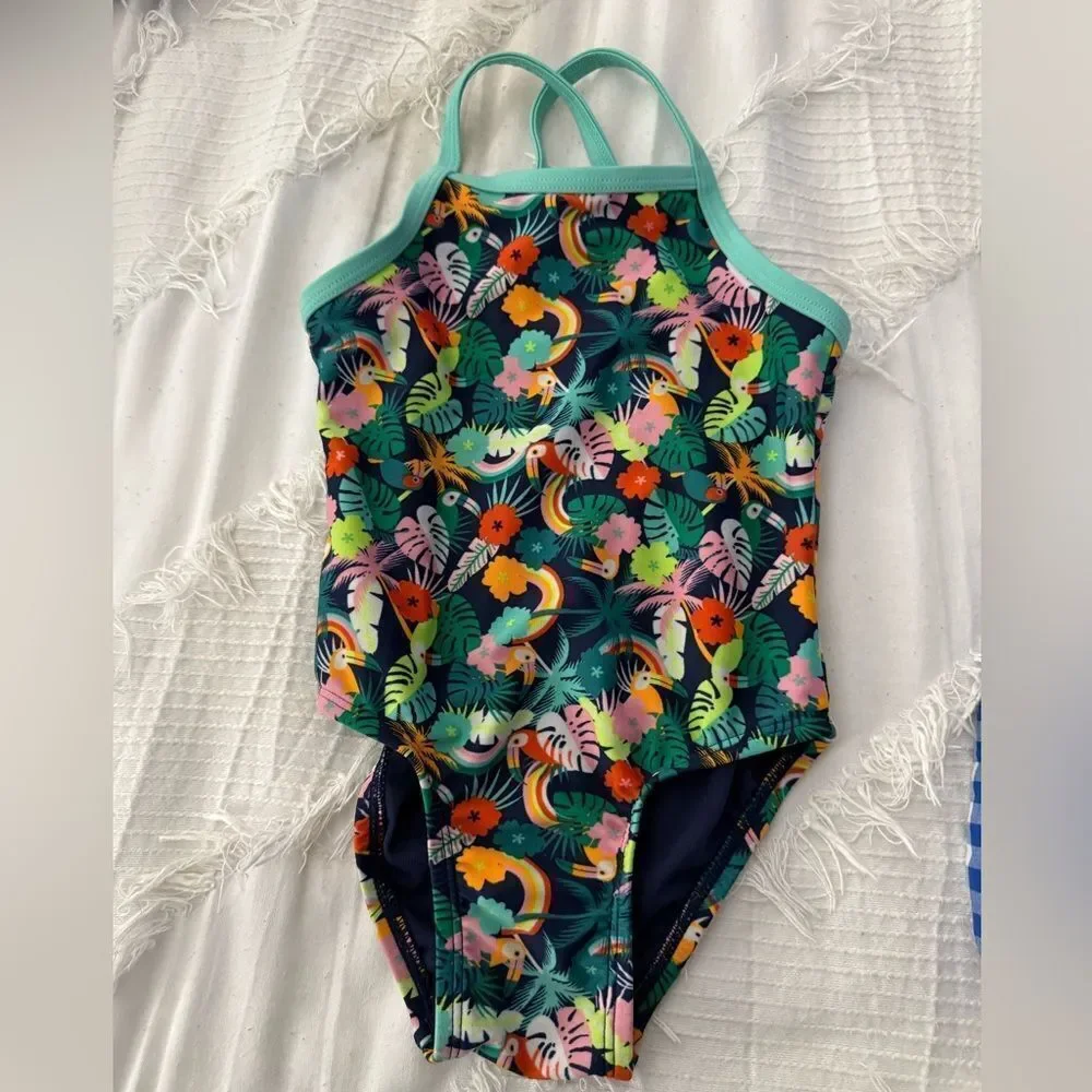 Cat & Jack Tropical Floral Kids One Piece